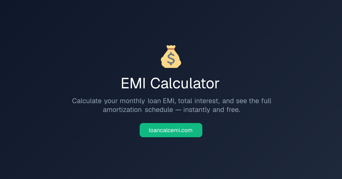 EMI Calculator — Calculate Loan EMI Instantly | Free Tool
